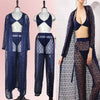 Blue Lace Nightwear Set 4 Piece Premium Quality