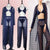 Blue Lace Nightwear Set 4 Piece Premium Quality