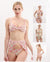 1set Women Floral Embroidery Mesh Lingerie Set