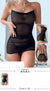 BlackMesh Mini Dress Designed With a Sultry, Body-Con Silhouette.