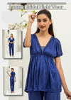 PREMIUM QUALITY .HIGH QUALITY GSM USE. 2 PIECE NIGHTWEAR . TROUSER SHIRT 7 COLOURS .Stuff=SILK FREE SIZE28 TO 38 BREAST SIZE EASILY WEAR.