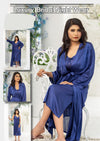 PREMIUM QUALITY .HIGH QUALITY GSM USE. 2 PIECE NIGHTWEAR . 7 COLOURS .Stuff=SILK FREE SIZE28 TO 38 BREAST SIZE EASILY WEAR.