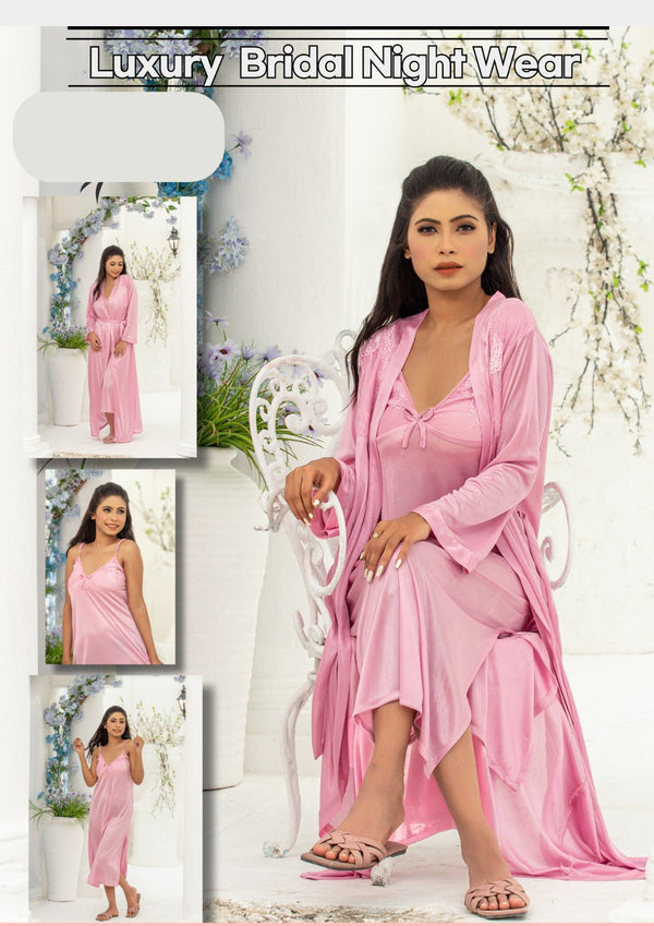 PREMIUM QUALITY .HIGH QUALITY GSM USE. 2 PIECE NIGHTWEAR . 7 COLOURS .Stuff=SILK FREE SIZE28 TO 38 BREAST SIZE EASILY WEAR.