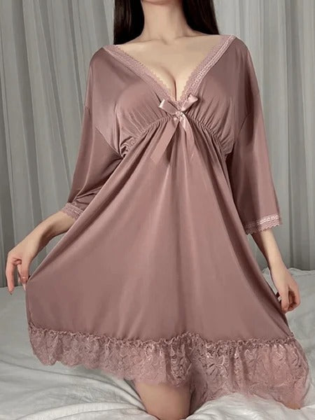 Two-piece women's nightwear and lingerie set designed for comfort, loungewear, and bridal collections.