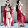 Zik Zak Bikini Beach Nighty with Gown High Quality Sexy Women Lace Robe Sets See-through Hot Lingerie Sleepwear