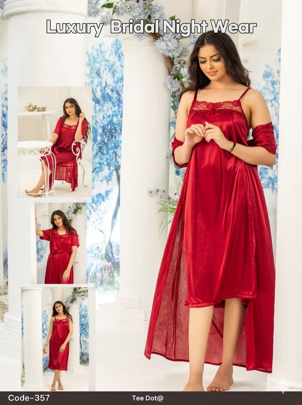 PREMIUM QUALITY .HIGH QUALITY GSM USE. 2 PIECE NIGHTWEAR . 4 COLOURS .Stuff=SILK FREE SIZE28 TO 38 BREAST SIZE EASILY WEAR