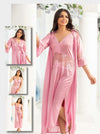 PREMIUM QUALITY .HIGH QUALITY GSM USE. 2 PIECE NIGHTWEAR . LONG INNER+LONG GOWN. 7 COLOURS .Stuff=SILK FREE SIZE28 TO 38 BREAST SIZE EASILY WEAR.