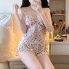 Pure Style Strawberry Suspender Pajamas V-neck Shorts Two Piece Sets Summer New Sexy Pajamas Home Sweet Clothes Ninghtwear