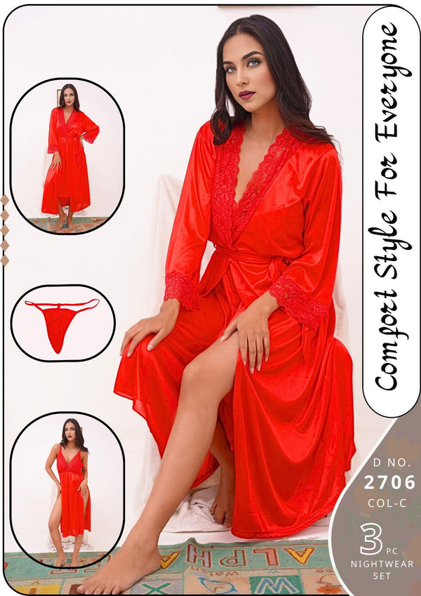 Silk Nighty Robe Gown Kimono Style for women, Night suit, Sleepwear for women Night Dress, Night wear