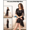 This Elegant Sale 1-Piece Gown Night wear is a black floor-length gown designed for both style and comfort.