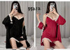 Women's Pajamas Nightgown Dress Pjs 2 Pieces Pure Color Fashion Casual Comfort Home Daily Bed Satin Silk V Wire Long Sleeve Elastic Waist Chest pads Summer Spring Home Outfits