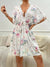 Floral Print Contrast Lace Cami Dress & Belted Robe PJ Set / Pajama Set White Set Bridal Lingerie, Fall Winter Clothes Cozy And Elegant Details