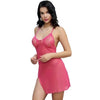 Hot Pink babydoll nightgown, a type of sheer, short-length lingerie designed for sleepwear and intimate wear.