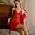 Luxury Red Lace Embroidery Nightgown Sexy Satin Bridal Robe Sets Women V-Neck Sleepwear Nighty 3pcs Pajamas Nightwear Set