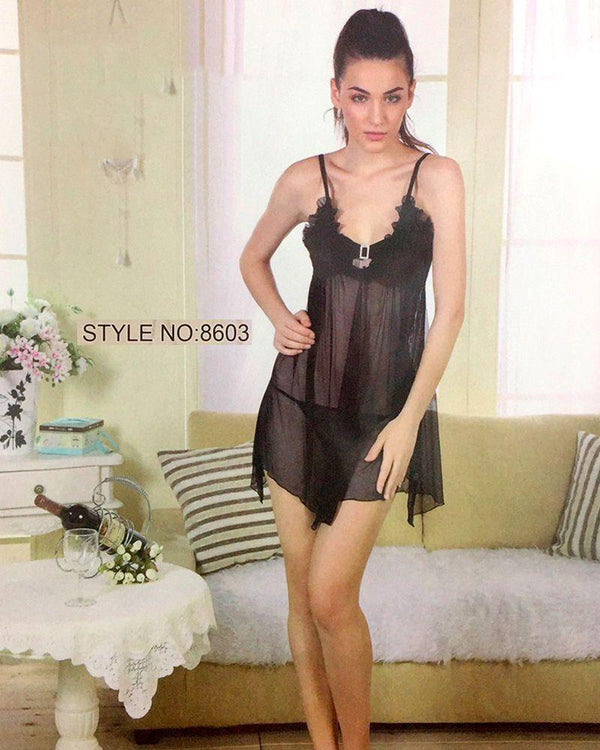 Romantic Sexy Short Net Nighty - Babydoll Bridal Secret Closet - 8603