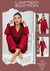 Women Silk Night Suit Maroon 2 Pcs V-Neck