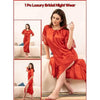 This Elegant Sale 1-Piece Gown Night wear is a black floor-length gown designed for both style and comfort.
