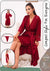 Night Dress Long Gown silk maroon nighty Beautiful Bridal Night Suit Nightwear Sleepwear