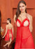 Two-piece lingerie set consisting of a sheer baby doll dress and a matching G-string thong, designed with a bold, provocative aesthetic.