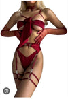 Women Lace Lingerie Set,Lace choker Bra Strappy High waist Panty 2 Pieces Bra Set