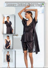 PREMIUM QUALITY .HIGH QUALITY GSM USE. 3 PIECE NIGHTWEAR . 7 COLOURS .Stuff=SILK FREE SIZE28 TO 38 BREAST SIZE EASILY WEAR.