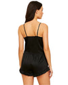 Sajiero Women's Sleeveless Cami Sets, Adjustable Straps, Midnight Glimmer Black