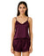 Sajiero Women's Sleeveless Cami Sets, Adjustable Straps, Midnight Glimmer Purple