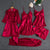 5 Piece Silk Long Bridal Nighty Set Best Honeymoon Gown with Bra and Pant