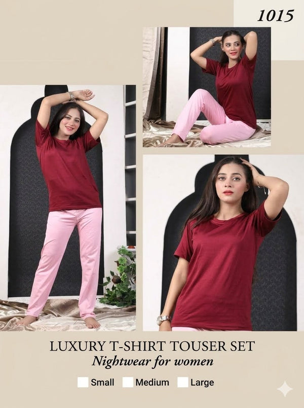 2 Pieces Ladies Trouser/Shirt- Premium Quality (Size Small-Medium-Large) 8 Designs Available