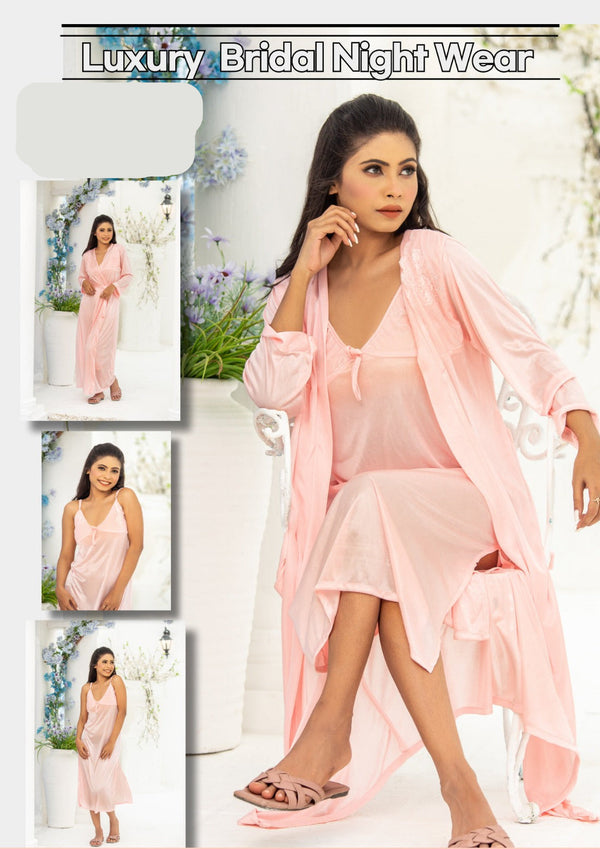 PREMIUM QUALITY .HIGH QUALITY GSM USE. 2 PIECE NIGHTWEAR . 7 COLOURS .Stuff=SILK FREE SIZE28 TO 38 BREAST SIZE EASILY WEAR.
