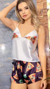 Ladies Top and Shorts Set Women Sexy Nightwear Women Sleepwear Ladies Short Night Dress