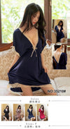 Elegant V-Neck Silk-Look Night Dress for Women