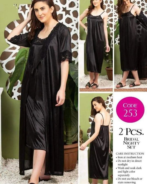 Ladies 2 Piece Nighty Nightgown Sleepwear Comfortable Soft Material