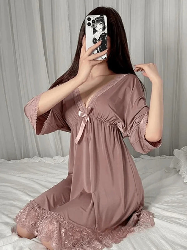 Two-piece women's nightwear and lingerie set designed for comfort, loungewear, and bridal collections.