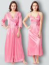 Women Pink Maxi Nighty with Robe Home / Night Wear / Hot Nighty Dress