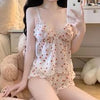 Pure Style Strawberry Suspender Pajamas V-neck Shorts Two Piece Sets Summer New Sexy Pajamas Home Sweet Clothes Ninghtwear