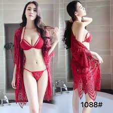 Zik Zak Bikini Beach Nighty with Gown High Quality Sexy Women Lace Robe Sets See-through Hot Lingerie Sleepwear
