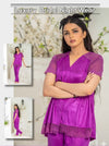 PREMIUM QUALITY .HIGH QUALITY GSM USE. 2 PIECE NIGHTWEAR . TROUSER SHIRT 7 COLOURS .Stuff=SILK FREE SIZE28 TO 38 BREAST SIZE EASILY WEAR