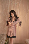 Women Nighty with Robe (Brown)