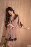 Women Nighty with Robe (Brown)