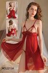 Elegant net bold Western-style nighty