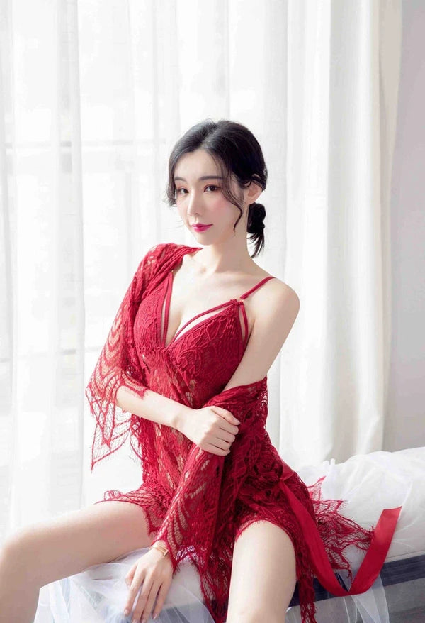 Women's Sexy Lace Lingerie Set Underwear Babydoll Nightdress Sleepwear Nightwear